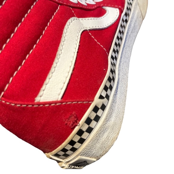 High Top Vans (Red Checker stripe) - size M 4.5 W 6 - Picture 4 of 8